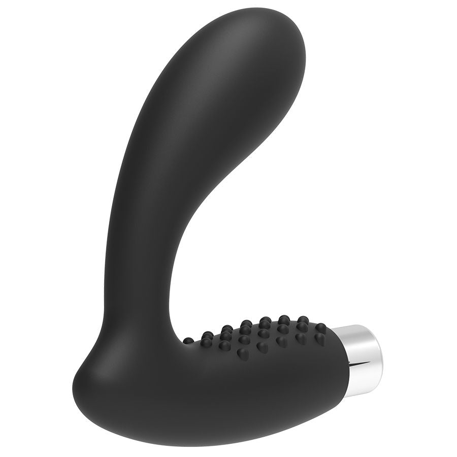 Addicted Toys Rechargeable Prostate Vibrator Model 5 - Black, 10 Vibration Modes, 100% Medical Silicone, Waterproof