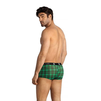 Anais Men's Boxer &amp; Brief - Magic Boxer L, Sexy Soft Lycra Checkered Pattern Green &amp; Black Underpants