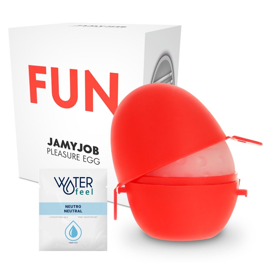 Jamyjob Jamyjob Egg Masturbator Red Edition - Silk Texture, Discreet Cover, Free Lubricant