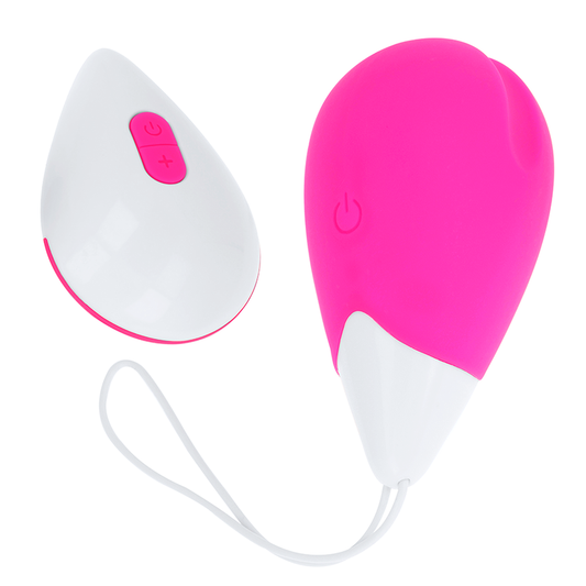 Ohmama - Egg Vibrator 10 Modes - Pink and White, 6.5cm