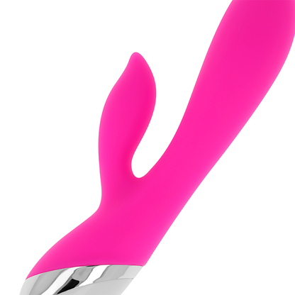 Ohmama Vibrators - Rabbit Vibrator 10 Vibration Modes, 19 cm, Silicone, Fuchsia