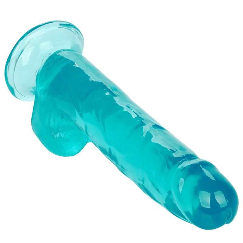 California Exotics - Dildo Size Queen Blue 20.3 cm, Realistic, With Suction Cup, Waterproof