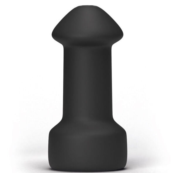 All Black - Hook-Up Masturbator, Elegant Design, Oral Sex Imitation, 17 cm, Made in Belgium, Phthalates Free