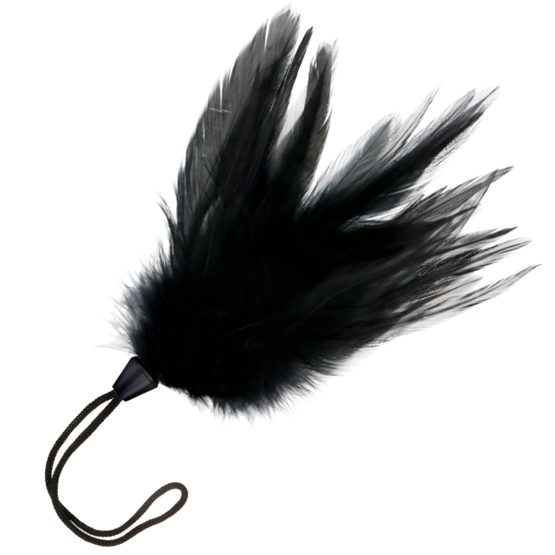 Darkness Sensations - Stimulator With Black Feathers, 17 cm