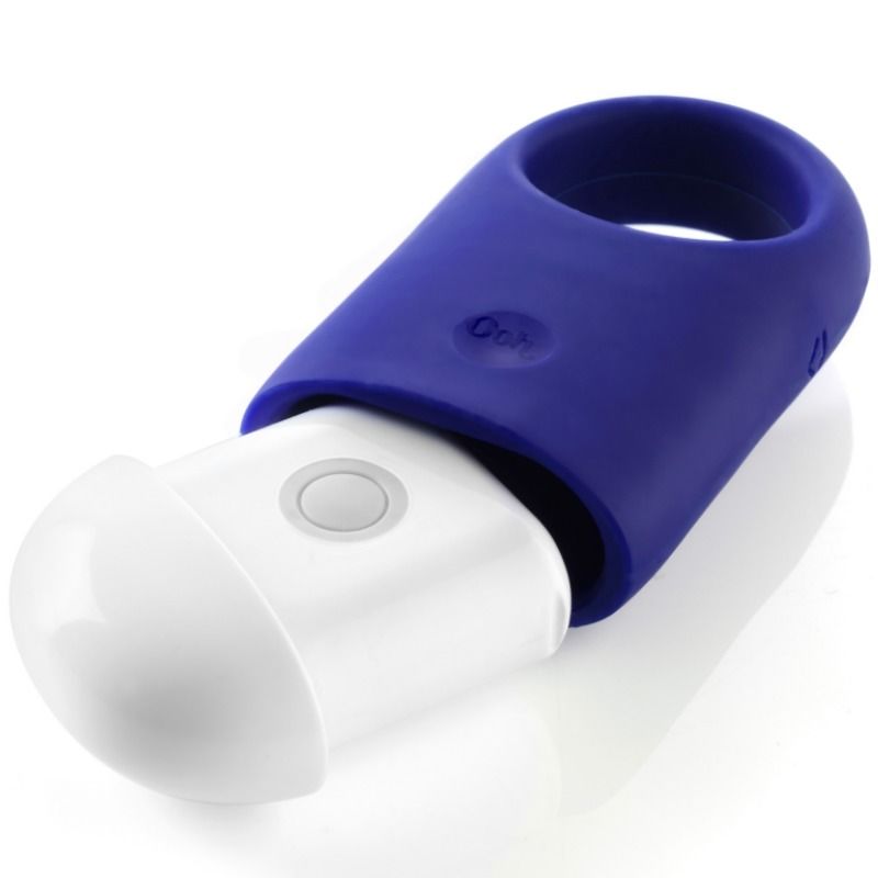 Ooh By Je Joue - Electric Blue Stimulating Case Penis Ring, Waterproof, Dimensions: 7.3 x 4.5 x 2.5 cm