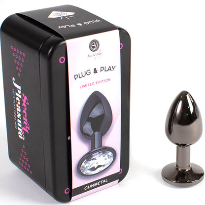 Secretplay Toys-Secret Play Gunmetal   Dop Anal Mic De Dimensiuni Mici 7 Cm