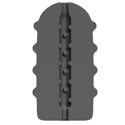 All Black - Bumpy Masturbator, Toy with Unique Texture for Pleasant Stimulation, 17 cm