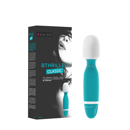 B Swish - Bthrilled Classic Wand Vibrator Jade, Silky Silicone, 5 Vibration Functions, Water Resistant