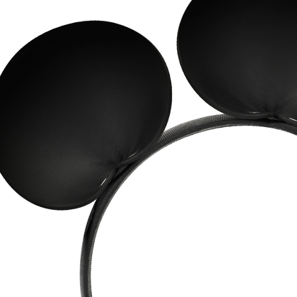 Coquette Accessories - Vegan Leather Mouse Ear Headband, Elegance Detail For Underwear