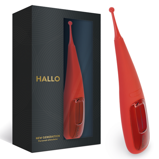 Hallo - Focus Red Vibrator with 10 Vibration Modes and Fast Recharge