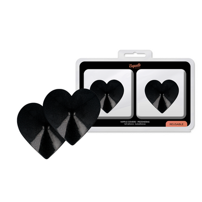 Coquette Accessories- Chic Desire Black Hearts Black Hearts Acoperă Sfârcurile