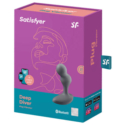 Satisfyer Connect - Deep Diver Connect App Vibrator with Vibration - Gray