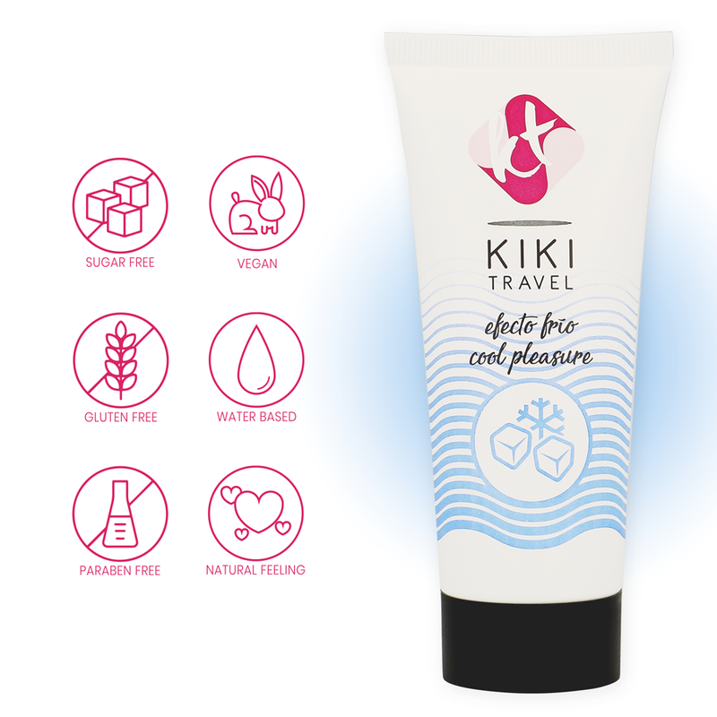 Kikõ Travel - Lubricant With Cooling Effect 50 Ml, Vegan, Paraben Free, Aloe Vera, Intense Aroma