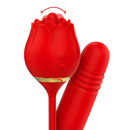 Mia - Vienna Double Licking Pleasure + Up And Down Vibrator Rechargeable, 10 Modes, IPX7