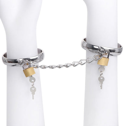 Ohmama Fetish - Metal Handcuffs With Lock, High Quality Materials, Optimal Sizes