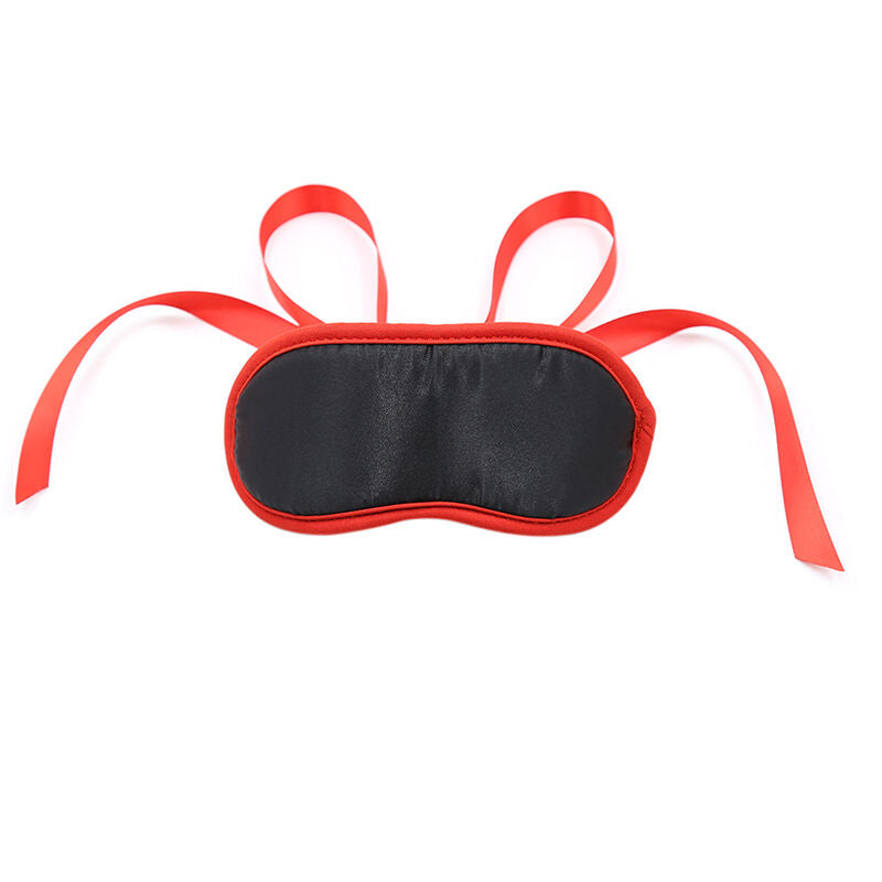 Ohmama Masks - Black Fetish With Red Edges, Perfect For Fetish Play, One Size