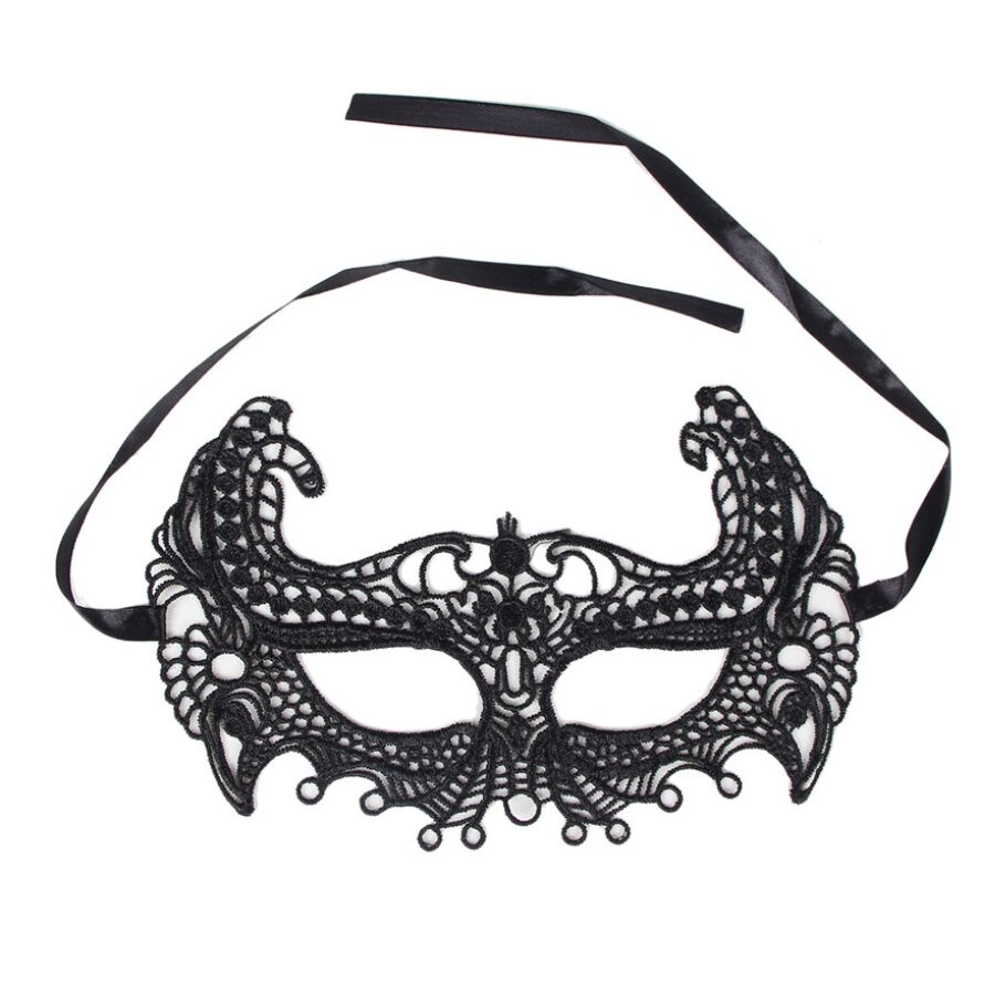 Queen Lingerie - Black Lace Mask, Seductive Style, One Size