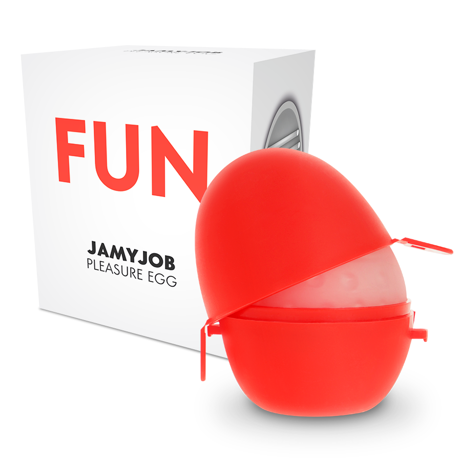 Jamyjob Jamyjob Egg Masturbator Red Edition - Silk Texture, Discreet Cover, Free Lubricant