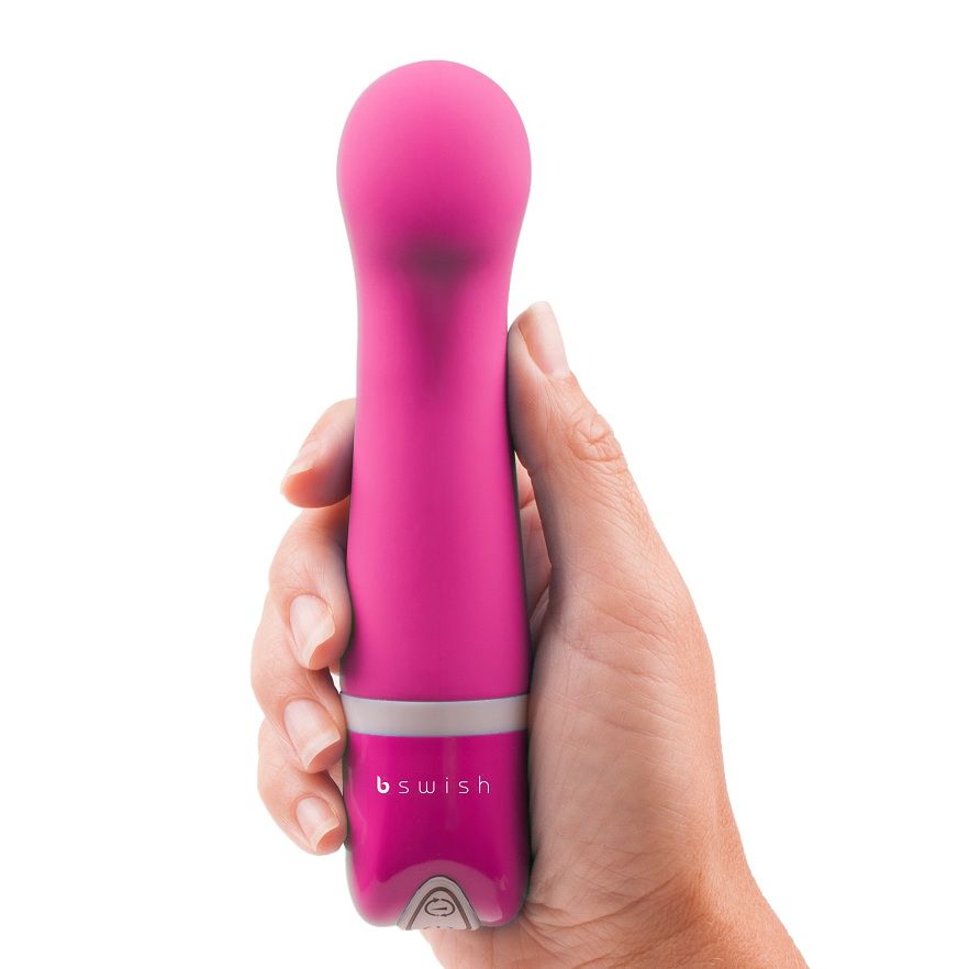 B Swish - Bdesired Deluxe Curve Rose Silicone Curved Vibrator, 6 Functions, Waterproof