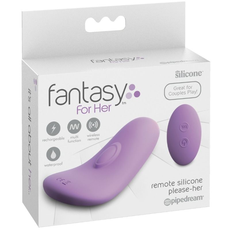 Fantasy For Her - Remote Silicone Please Her Vibrator With Wireless Remote