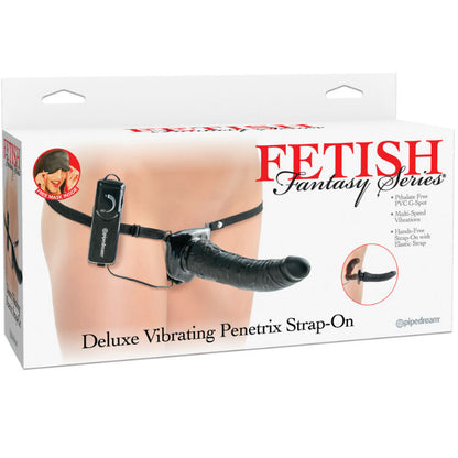 Fetish Fantasy Series Deluxe - Strap-On Double Dildo and Vibrator, 19cm x 5cm, with 12.7cm x 3.3cm Butt Plug