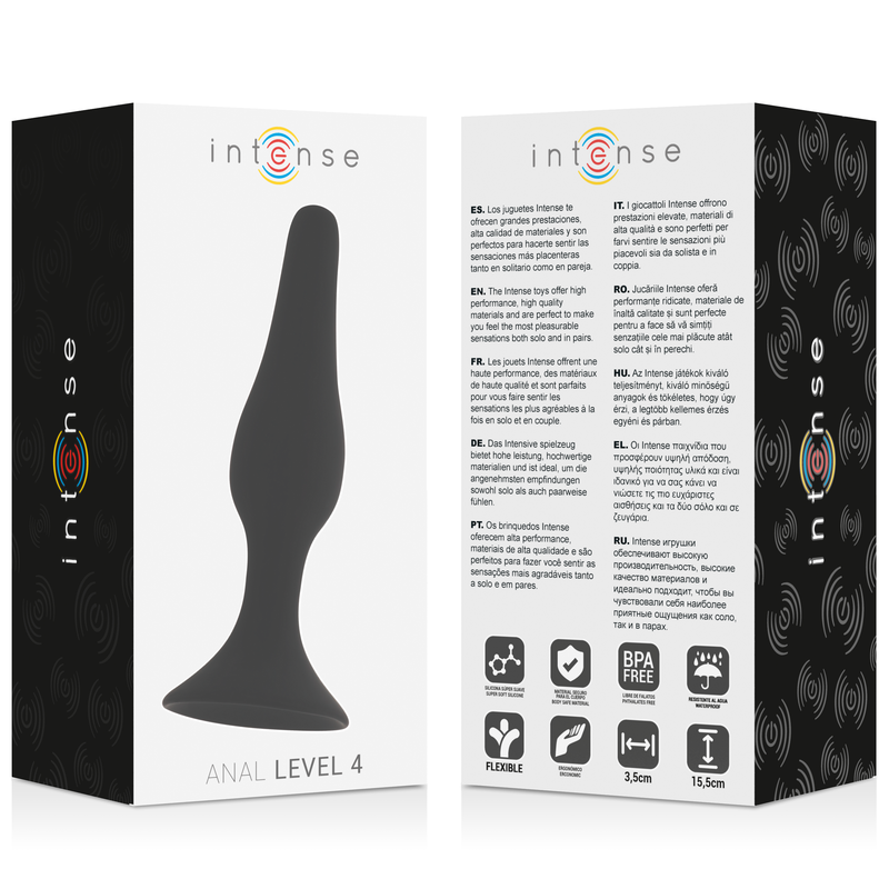 Intense Anal Toys-Intens Anal Nivel 4 15.5Cm Negru