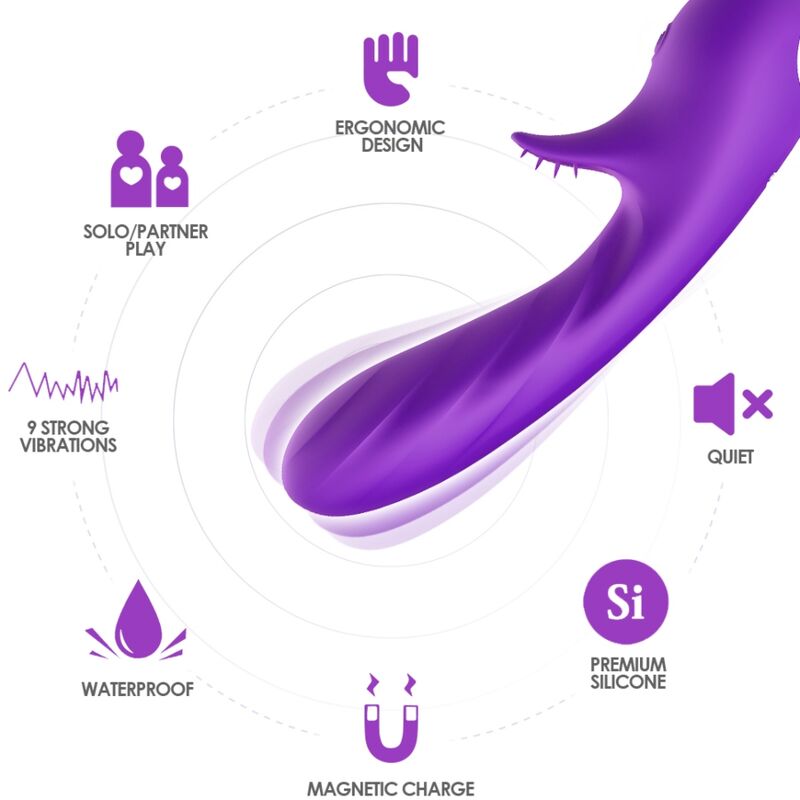 Armony Vibrators- Vibrator Romantism Cu Stimulator Violet