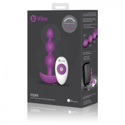 B-Vibe- Margele Anale Triplet Fuchsia