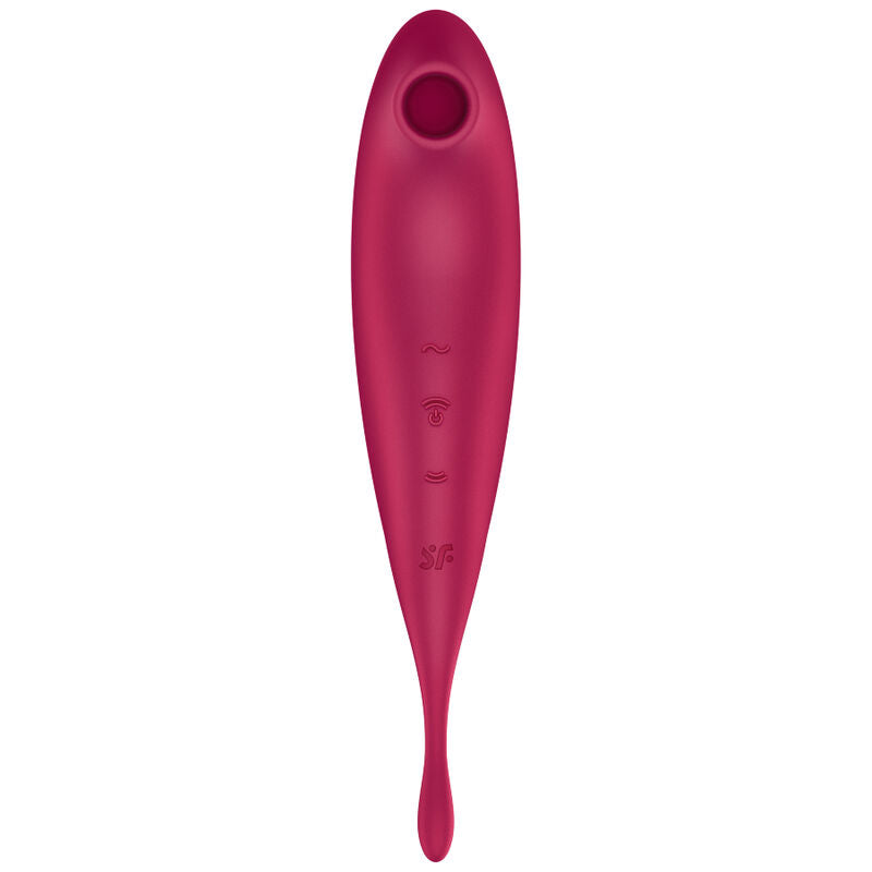 Satisfyer Connect- Twirling Pro+ Air Pulse Stimulator  Vibrator App Roșu