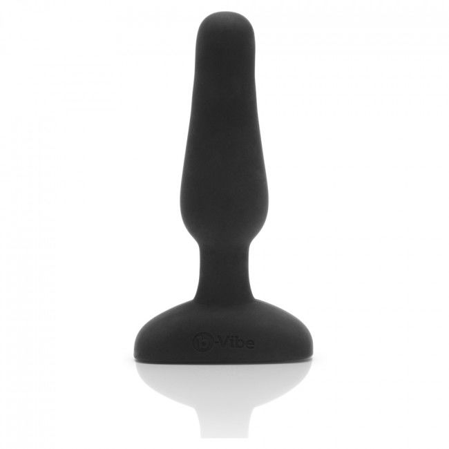 B-Vibe - Novice Anal Plug with Remote Control, Strong Vibration and Anal Play, Premium Silicone, Waterproof, Black