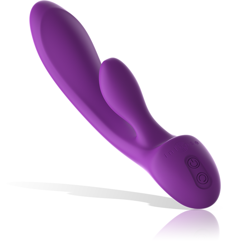 Intense Fun - Purple Silicone Rabbit Vibrator, Double Stimulation, 10 Vibration Programs, IPX6 Water Resistant, 10 Year Warranty