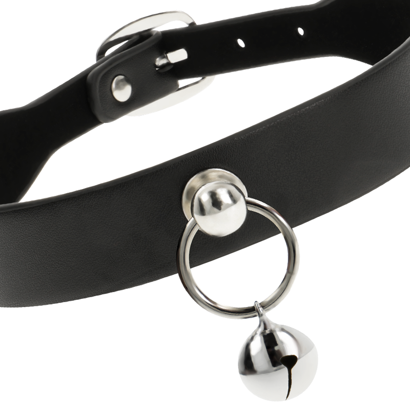 Coquette Accessories - Vegetarian Leather Necklace Accessory Rat / Circle, Adjustable, Dimensions: Length 43 cm x Height 2 cm