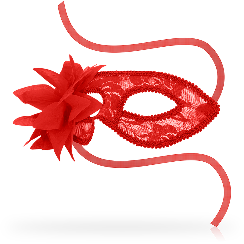 Ohmama Masks - Unisex Red Flower Lace Masks