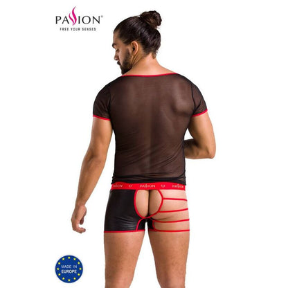 Passion Men - Set Mark Black S/M, Material: 60% Polyurethane, 40% Polyester, Made in Poland, Oeko-Tex Certified, European Union Underwear