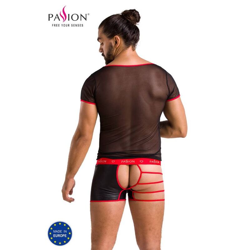 Passion Men - Set Black Mark 055 L/XL in Polyurethane and Polyester