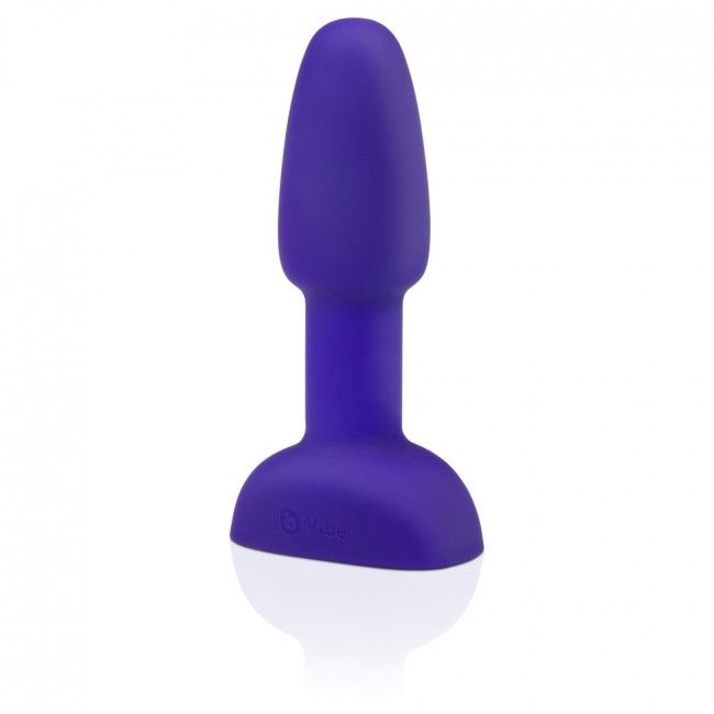 B-Vibe - Rimming Petite Butt Plug with Remote, Silicone, 12.5 cm x 3.5 cm, Purple