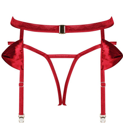 Obsessive Garter &amp; Stockings - Garter Rubinesa Red Satin L/XL