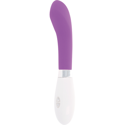 Glossy - John Violet Vibrator, Curved Vibrator with 10 Functions, Total Length 12cm, Silicone Material, Works with 2 AAA Batteries