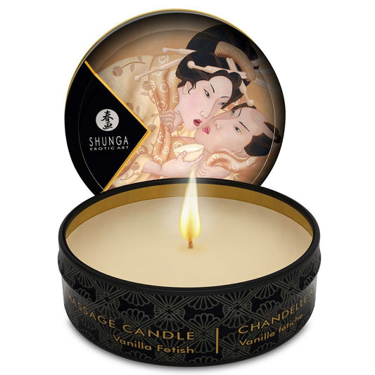 Shunga Candles- Mini Caress By Candelight Lumânare De Masaj Cu Vanilie 30 Ml