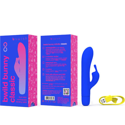 B Swish - Bwild Bunny Infinity Classic Silicone Rechargeable Vibrator Pacific Blue