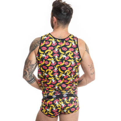 Anais Men Accesories - Banana Top S in Lycra with Banana Print, Composition: 80% Polyamide, 20% Elastane