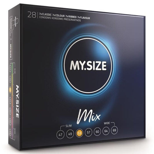 Condoms My Size Mix - Variation and Personalized Comfort 53 mm - 28 Units