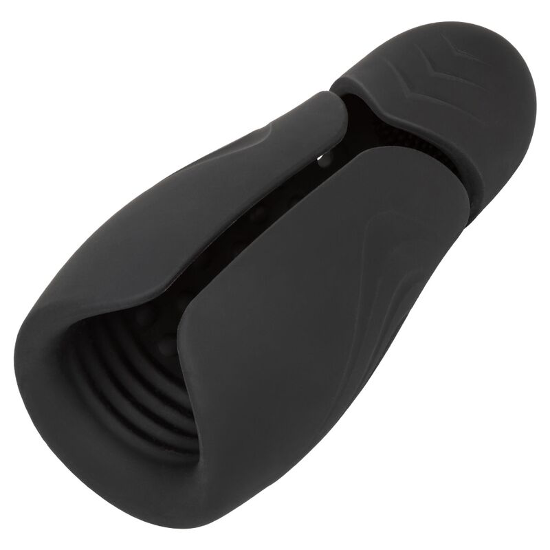 Calex - Elite Pro Stroker Masturbator, Dimensions: 15.25 cm x 6.25 cm, Vibration, Water Resistant, Material: Silicone, ABS Plastic, Aluminum, Rechargeable via USB