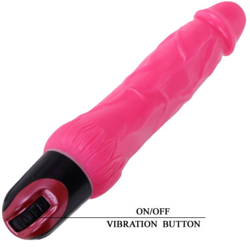 Baile Vibrators - Pink Daaply Pleasure Vibrator, Multispeed, Textured, TPR and ABS, 2AA Batteries, Measurements: See Image