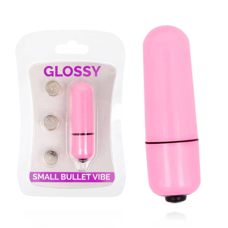 Glossy - Bullet Mic Vibe Deep Rose, Effective Vibrator, Water Resistant, RPM 17,500, Glossy