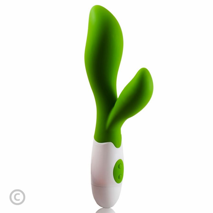 Pretty Love Flirtation - Owen Vibrator, High Quality Dual Stimulation Vibrator with 30 Vibration Modes, FDA Approved Silicone, Durable and Elegantly Green