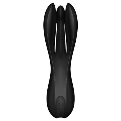 Satisfyer Vibrator - Threesome 2 Black, Vibrator with 3 Powerful Motors, Clitoral Stimulation, Water Resistant, Soft Silicone, 15 Year Warranty