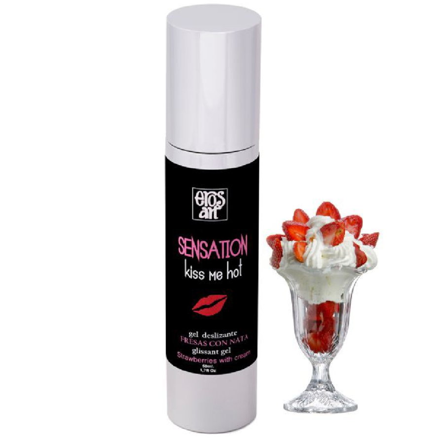 :Eros-Art Natural Lubricant Strawberry With Cream - 50 ml