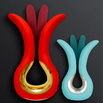 G-Vibe-Vibe   Gvibe Maxi Vibrator With Two Flexible Tips Coral