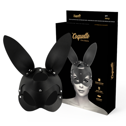 Coquette Accessories - Vegan Leather Mask With Rabbit Ears